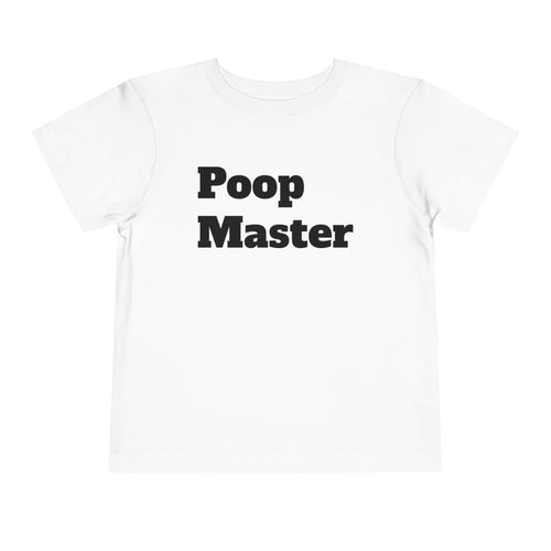 Funny Toddler Tee, Cute Kids Shirt, 'Poop Master' Humor, Birthday Gift, Everyday Wear, Unique Baby Shower Present